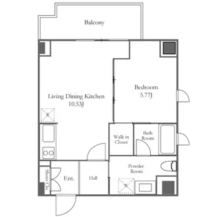 プレミアステージ芝公園【9階】の間取り