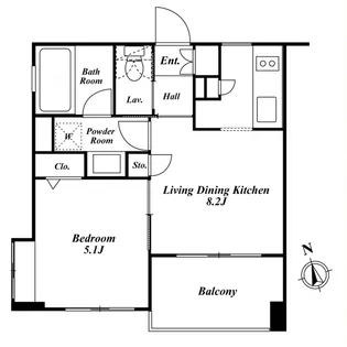 プレミアステージ麻布十番【7階】の間取り