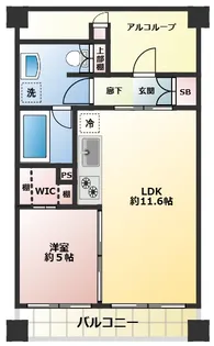 BELISTA北梅田【6階】の間取り