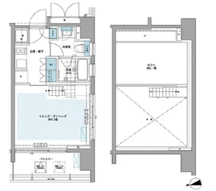 プライムアーバン芝浦LOFT【1005号室】の間取り