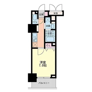 ハビテ靱センターコート【0907号室】の間取り