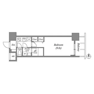 スプランディッド淀屋橋DUE【10階】の間取り
