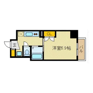 ル・パルトネール梅田北【13階】の間取り