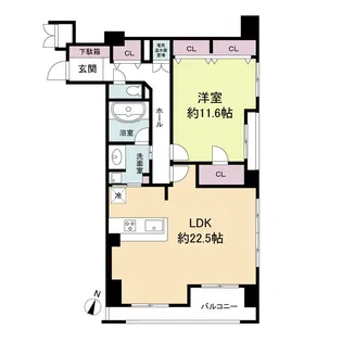 グレンパーク梅田北【0609号室】の間取り