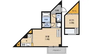 スタジオapt.ウッドハウス【803号室】の間取り