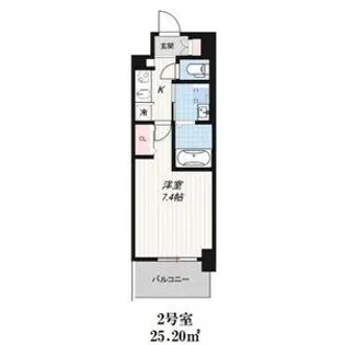 ミュプレ北浜【802号室】の間取り