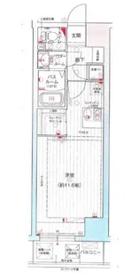 エグゼ難波東【1102号室】の間取り