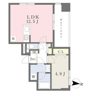フロレシエンテ梅田北【501号室】の間取り