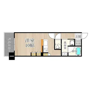 CITY SPIRE難波WEST【3階】の間取り