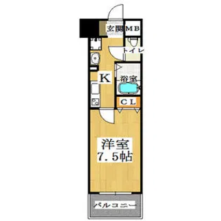 メゾン・デ・ノムラ島之内【12階】の間取り