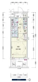 プレサンス 梅田北 ディア【5階】の間取り