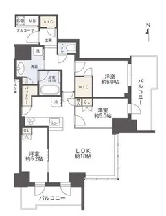 シエリアタワー大阪堀江【1209号室】の間取り