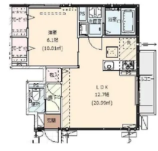 クローバー富士3号館の間取り