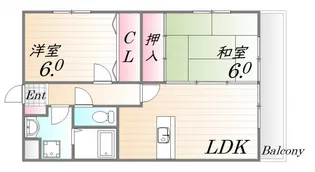 ラビスタヒロセ(La Vista Hirose)【2階】の間取り