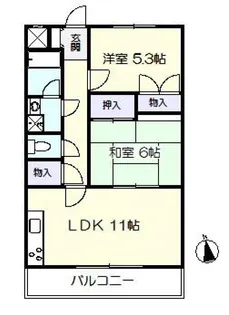 マンション アムール【2階】の間取り