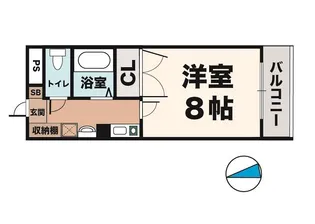 アステヒル神戸【106号室】の間取り