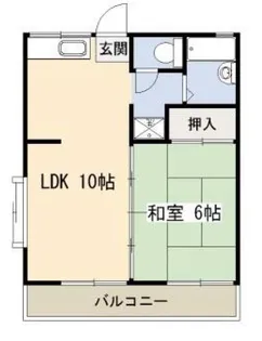ハイツ秋定Ⅱ【2階】の間取り