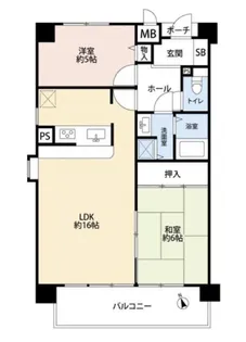 セザール第二西神戸【3階】の間取り