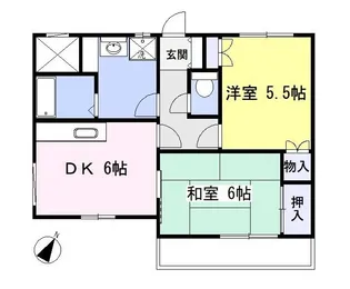サンハイツ2【1階】の間取り