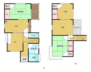 福岡県久留米市合川町【一戸建】の間取り