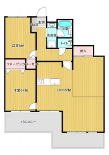 ダイアパレス六ツ門【9階】の間取り