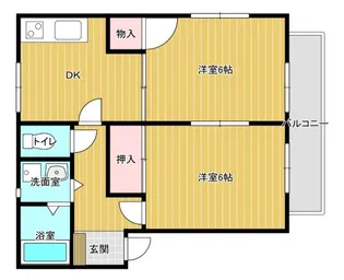 パリントンハウス【2階】の間取り