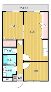 グランドール広見【203号室】の間取り