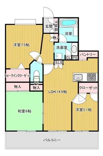 アーサー小森野リバーパーク【402号室】の間取り