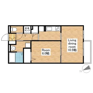 滋賀県長浜市平方町【アパート】の間取り