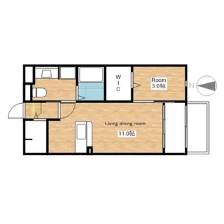 滋賀県長浜市平方町【アパート】の間取り