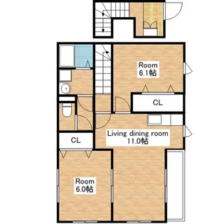 滋賀県長浜市高月町柏原【アパート】の間取り