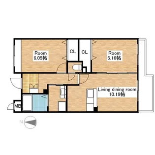 滋賀県長浜市口分田町【マンション】の間取り