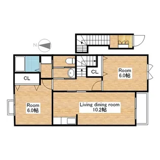 滋賀県長浜市南田附町【アパート】の間取り