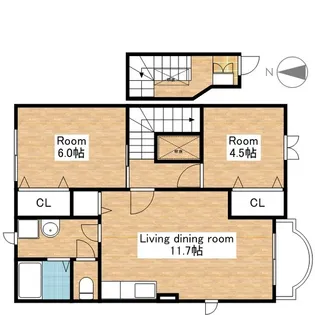 滋賀県長浜市平方南町【アパート】の間取り
