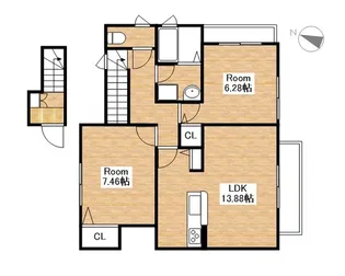 サラージュⅡ【201号室】の間取り