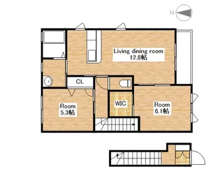 エスポアール N【201号室】の間取り