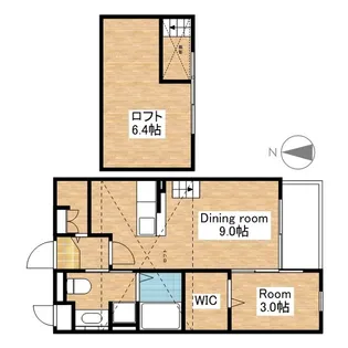 滋賀県米原市下多良3丁目【アパート】の間取り