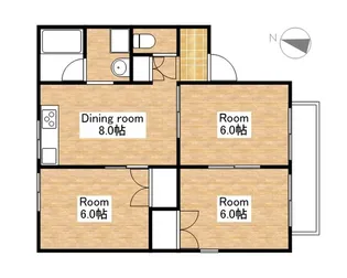 セジュール北新【203号室】の間取り