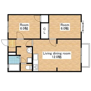 プロムナード【102号室】の間取り