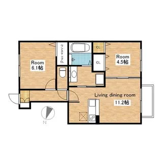 滋賀県長浜市大戌亥町【アパート】の間取り