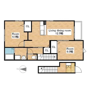 滋賀県長浜市地福寺町【アパート】の間取り