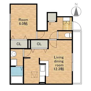 滋賀県長浜市宮司町【アパート】の間取り