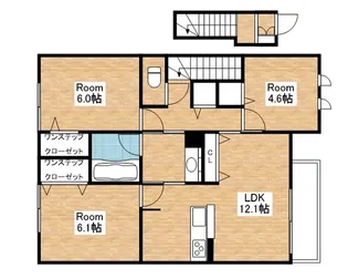 LaLuce (ラルーチェ) A【2階】の間取り