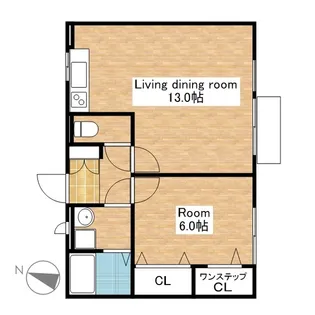 滋賀県長浜市八幡中山町【アパート】の間取り