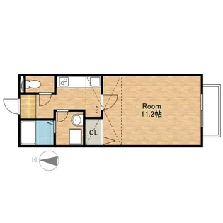 滋賀県長浜市朝日町【アパート】の間取り