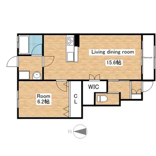 滋賀県長浜市高月町横山【アパート】の間取り
