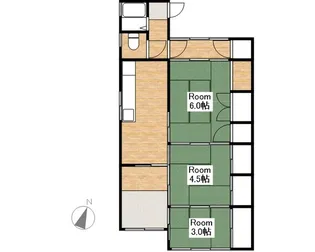 滋賀県長浜市宮前町【一戸建】の間取り