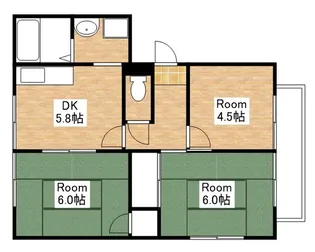 滋賀県長浜市十里町【アパート】の間取り