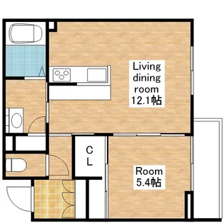 リラフォート【203号室】の間取り