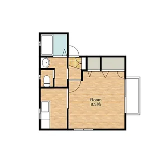 グラツィエ 平方【105号室】の間取り